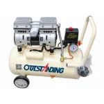 Compresseur d’air portable à double tête avec cuve horizontale et roues – OUTSTANDING