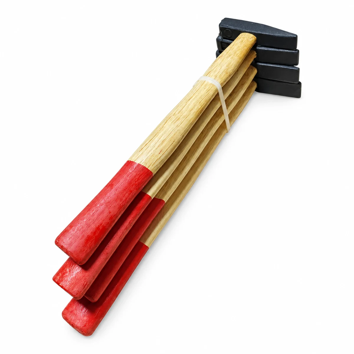 Marteau de serrurier à manche en bois, extrémité rouge et tête noire-1 Marteau de serrurier à manche en bois, extrémité rouge et tête noire – Image 1